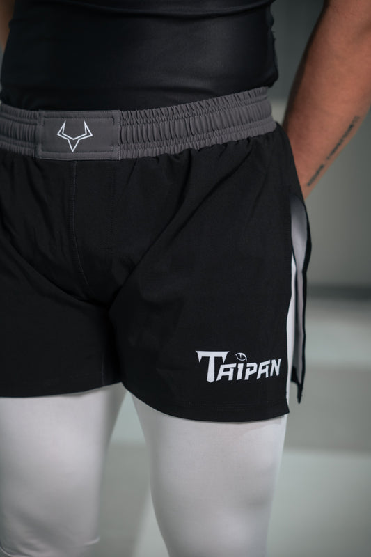 Obssesion>Talent by Taipan Fight Shorts - High Split Pants - Black