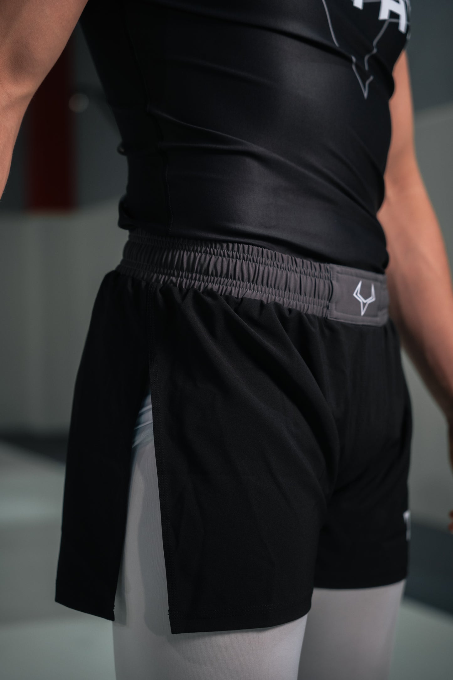 Obssesion>Talent by Taipan Fight Shorts - High Split Pants - Black